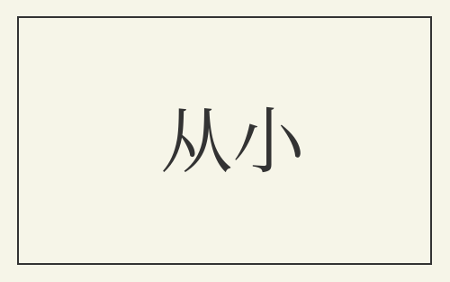 从小