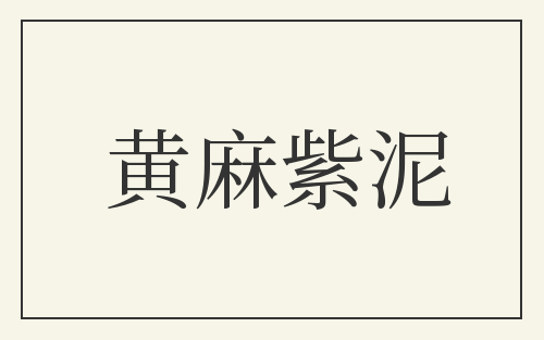 黄麻紫泥